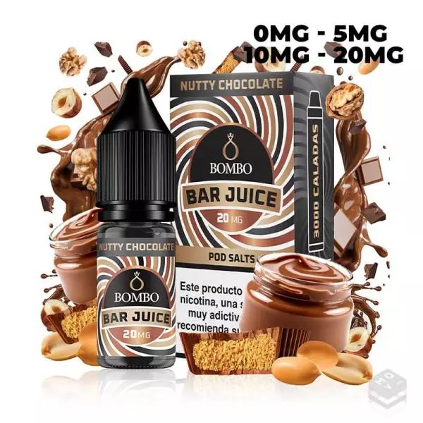 SALES DE NICOTINA NUTTY CHOCOLATE BAR JUICE BY BOMBO 10ML