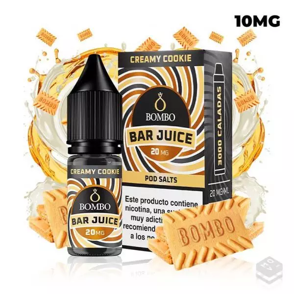 SALES DE NICOTINA CREAMY COOKIE BAR JUICE BY BOMBO 10ML 10MG