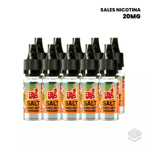 PACK 10 NIKO-VAP SALES (BENZOATE) 50PG/50VG OIL4VAP 20MG