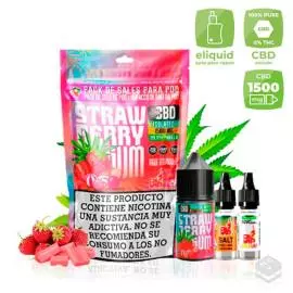 SALES DE NICOTINA CBD STRAWBERRY GUM OIL4VAP PACK 30ML