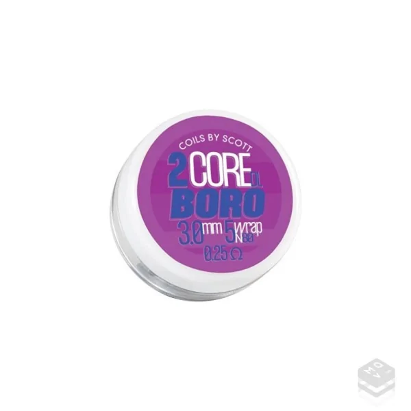 RESISTENCIAS 2-CORE DL BORO 0.25 OHM Ni80 - COILS BY SCOTT