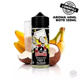 AROMA POKER FRUITS BATIDO DE COCO PLATANO DROPS 40ML LONGFILL