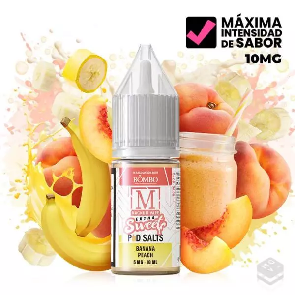 MAGNUM VAPE BANANA PEACH EXTRA SWEET 10ML SALES DE NICOTINA 10MG