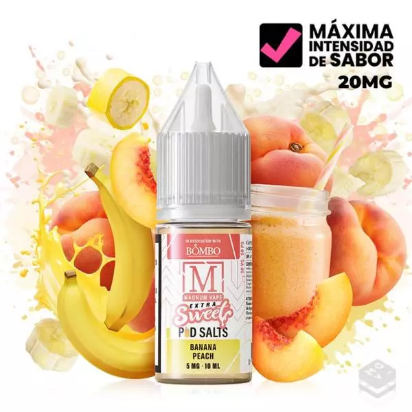 MAGNUM VAPE BANANA PEACH EXTRA SWEET 10ML SALES DE NICOTINA 20MG