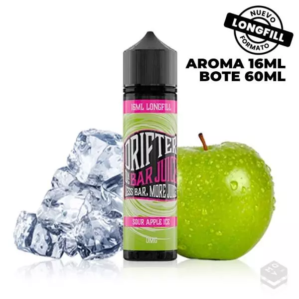 AROMA DRIFTER BAR SOUR APPLE ICE JUICE SAUZ 16ML LONGFILL