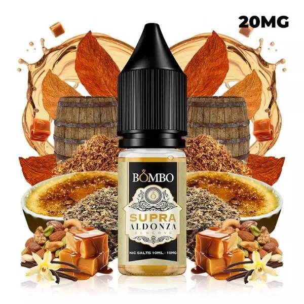 SALES DE NICOTINA SUPRA ALDONZA RESERVE PLATINUM TOBACCOS BY BOMBO 10ML 20MG