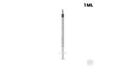 Jeringa 3 piezas sin aguja 1 ml
