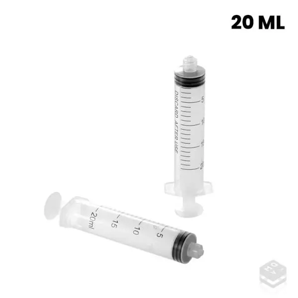 Jeringa 3 piezas sin aguja 20 ml