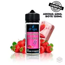 AROMA STRAWBERRY ICE CREAM DROPS 40ML LONGFILL