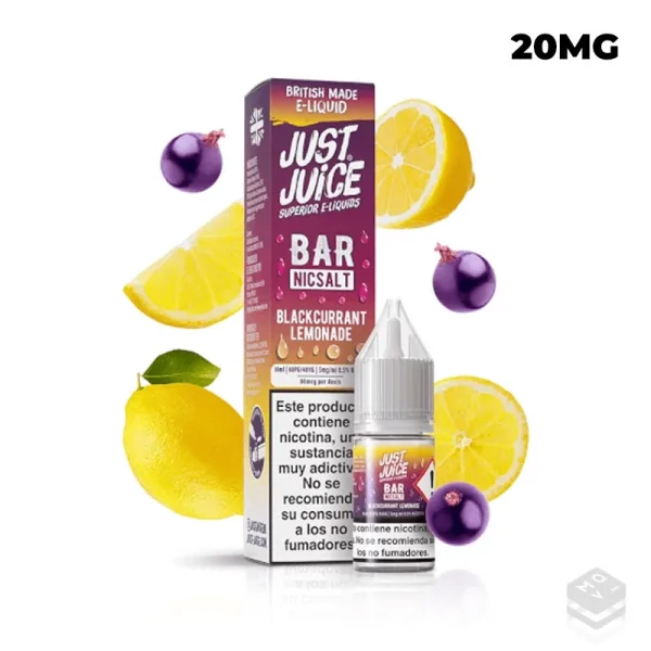 SALES DE NICOTINA BLACKCURRANT LEMONADE JUST JUICE BAR 10ML