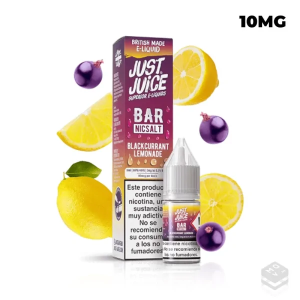 SALES DE NICOTINA BLACKCURRANT LEMONADE JUST JUICE BAR 10ML