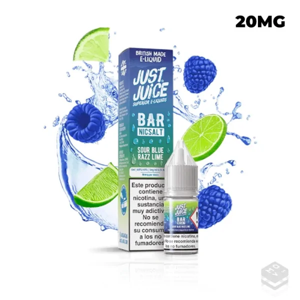 SALES DE NICOTINA BLUE SOUR RAZZ JUST JUICE BAR 10ML