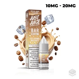 NIC SALTS ICED CARAMEL MACCHIATO JUST JUICE BAR 10ML