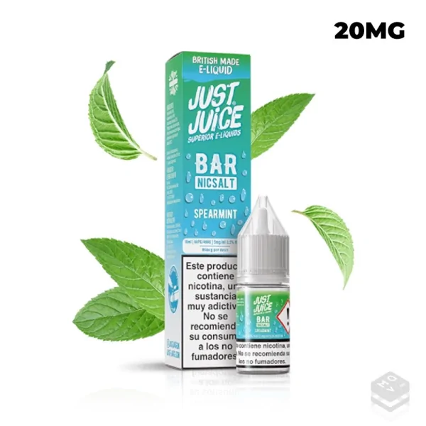 SALES DE NICOTINA SPEARMINT JUST JUICE BAR 10ML