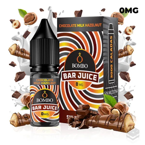 SALES DE NICOTINA CHOCOLATE MILK HAZELNUT BAR JUICE BY BOMBO 10ML