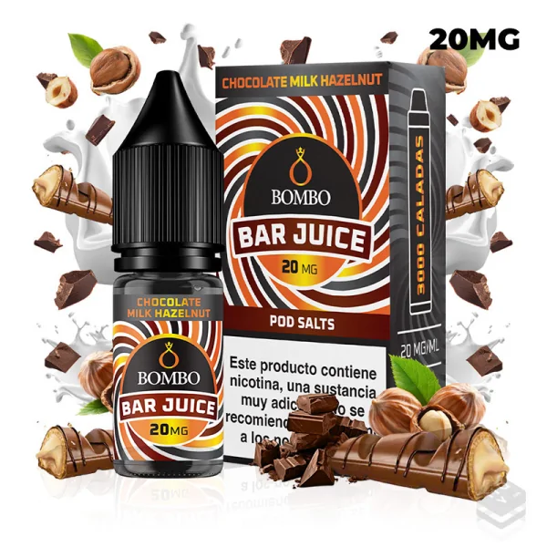 SALES DE NICOTINA CHOCOLATE MILK HAZELNUT BAR JUICE BY BOMBO 10ML