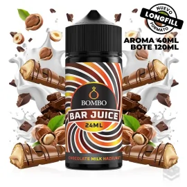 FLAVOUR CHOCOLATE MILK HAZELNUT BAR JUICE BY BOMBO 24ML LONGFILL