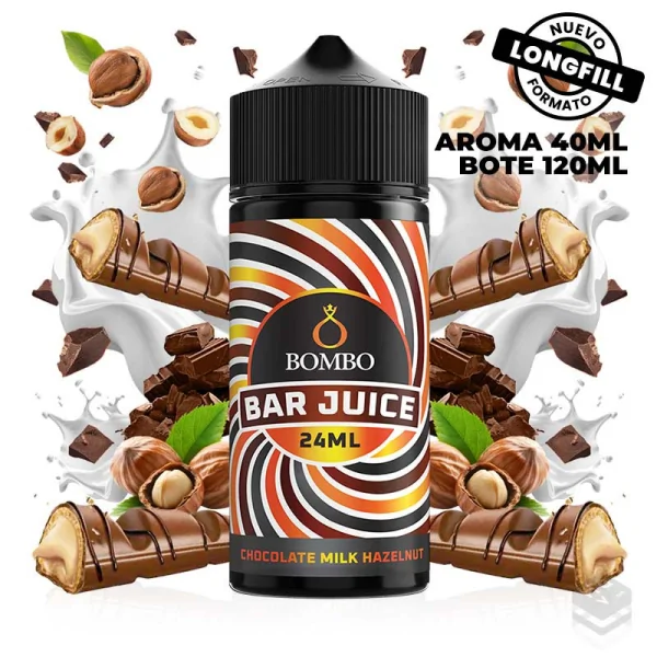 AROMA CHOCOLATE MILK HAZELDONUT BAR JUICE BY BOMBO 24ML LONGFILL