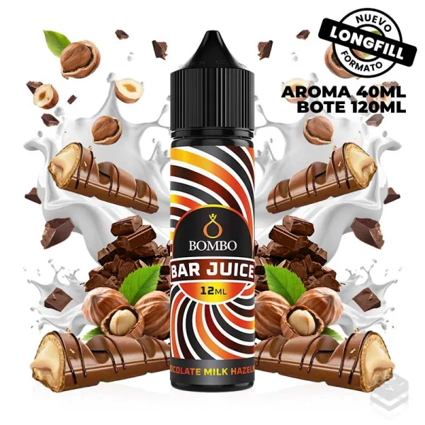 AROMA CHOCOLATE MILK HAZELDONUT BAR JUICE BY BOMBO 12ML LONGFILL
