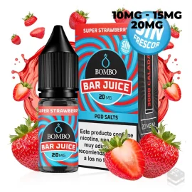 SALES DE NICOTINA SUPER STRAWBERRY BAR JUICE BOMBO 10ML