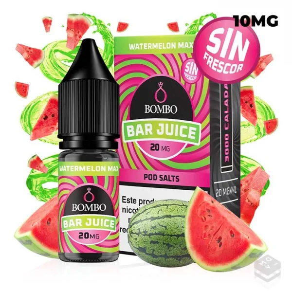 WATERMELON MAX BAR JUICE BOMBO 10ML NICOTINE SALTS