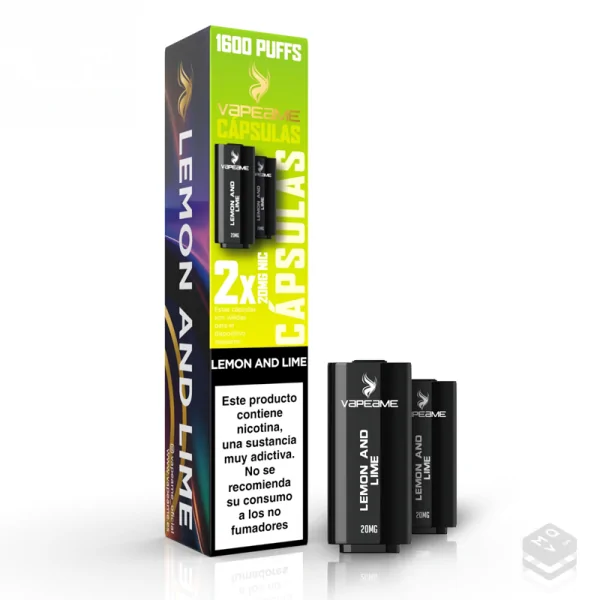 CARTUCHOS PRECARGADOS LEMON LIME VAPEAME 4 EN 1 2x2ML