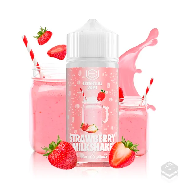 FLAVOUR STRAWBERRY MILKSHAKE ESSENTIAL BOMBO ELIQUIDS 30ML LONGFILL