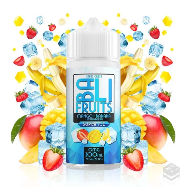 AROMA MANGO BANANA STRAWBERRY SUPER ICE 30ML BALI FRUITS BY KINGS CREST (LONGFILL)