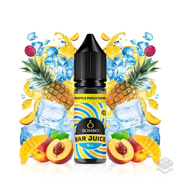FLAVOUR PINEAPPLE PEACH MANGO ICE BAR JUICE BY BOMBO 5ML LONGFILL