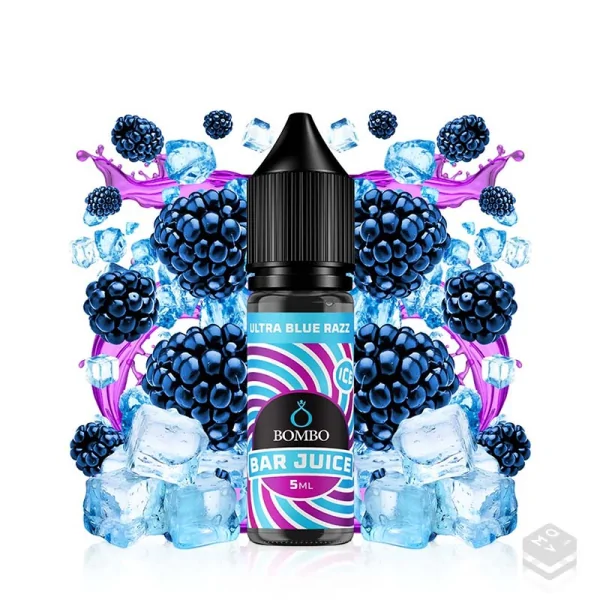 AROMA ULTRA BLUE RAZZ ICE BAR JUICE BY BOMBO 5ML LONGFILL