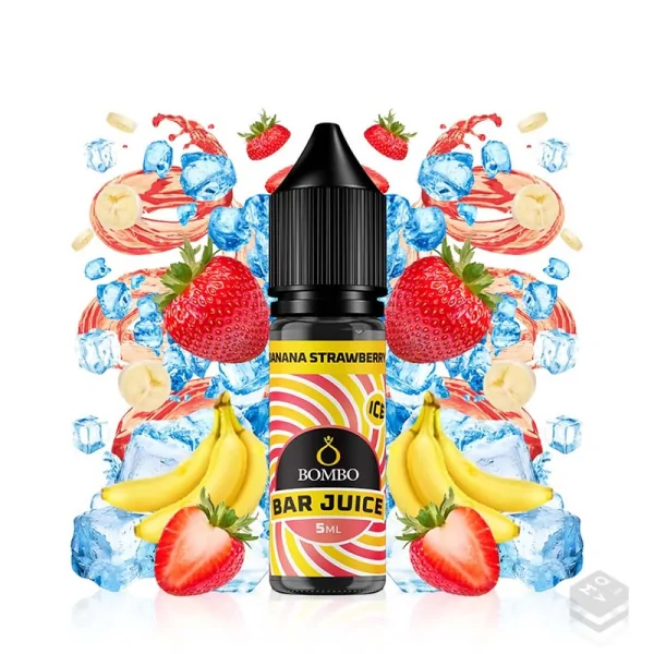 FLAVOUR BANANA STRAWBERRY ICE BAR JUICE BY BOMBO 5ML LONGFILL