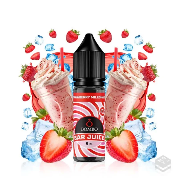 FLAVOUR STRAWBERRY MILKSHAKE ICE BAR JUICE BY BOMBO 5ML LONGFILL