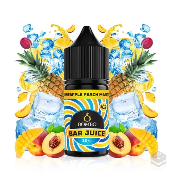 FLAVOUR PINEAPPLE PEACH MANGO ICE BAR JUICE BY BOMBO 10ML LONGFILL
