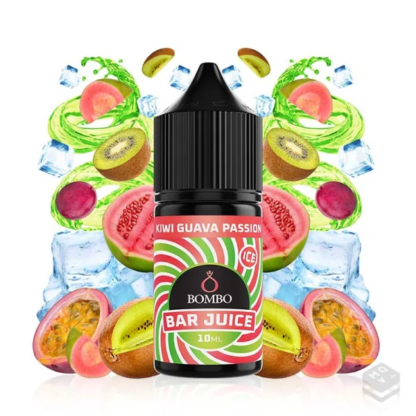 AROMA KIWI GUAVA PASSION ICE BAR JUICE BY BOMBO 10ML LONGFILL