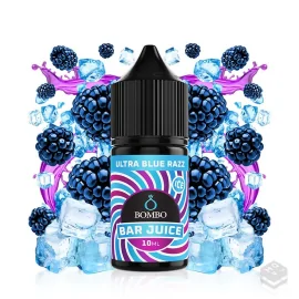AROMA ULTRA BLUE RAZZ ICE BAR JUICE BY BOMBO 10ML MINILONGFILL
