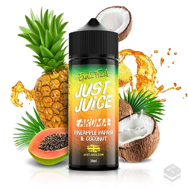 AROMA EXOTIC FRUITS PAPAYA PINEAPPLE & COCONUT JUST JUICE 24ML LONGFILL