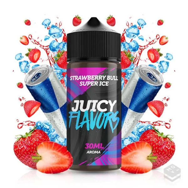 AROMA STRAWBERRY BULL SUPER ICE JUICY FLAVORS 30ML LONGFILL