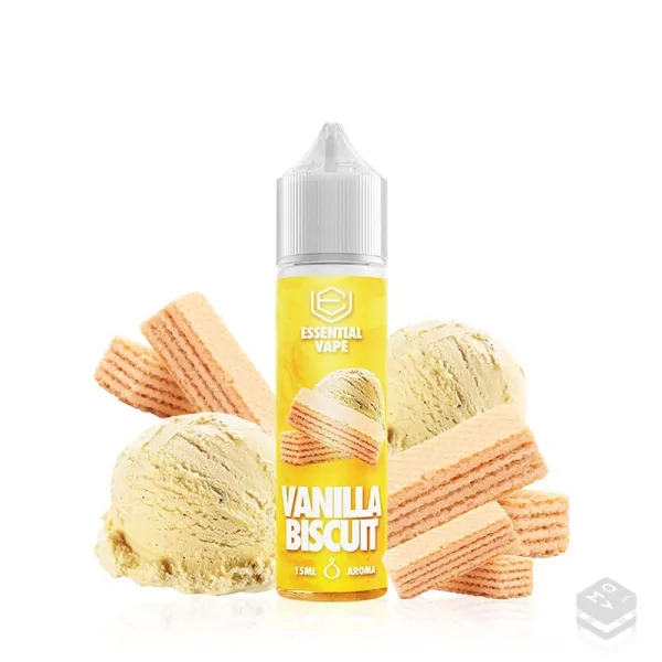 AROMA VANILLA BISCUIT ESSENTIAL BOMBO ELIQUIDS 15ML LONGFILL