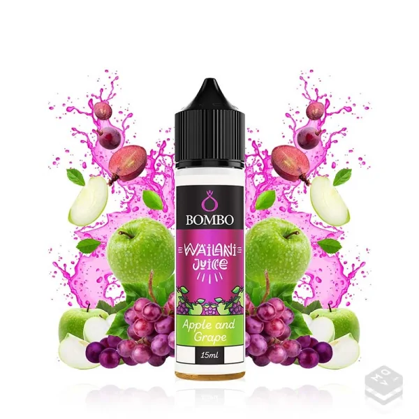 FLAVOUR APPLE AND GRAPE WAILANI JUICE BY BOMBO 15ML