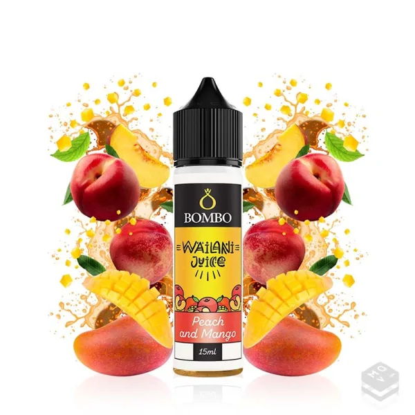 FLAVOUR PEACH AND MANGO WAILANI JUICE BY BOMBO 15ML