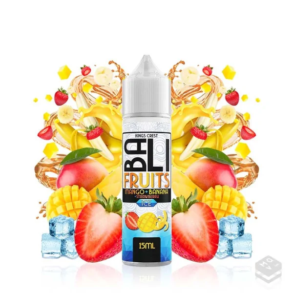 AROMA MANGO BANANA STRAWBERRY ICE BY KINGS CREST BALI FRUITS 15ML LONGFILL