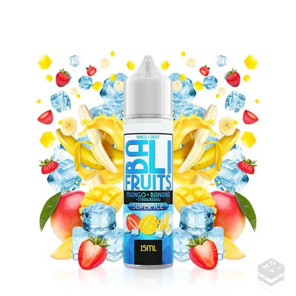 FLAVOUR MANGO BANANA STRAWBERRY SUPER ICE BY KINGS CREST BALI FRUITS 15ML LONGFILL