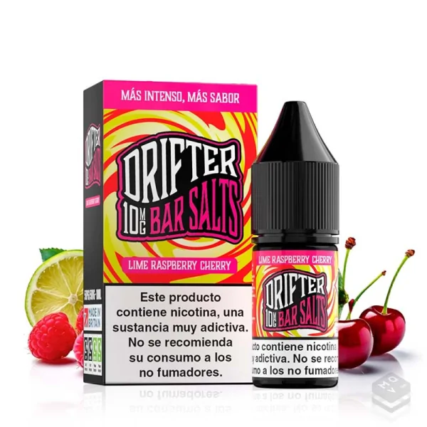 NIC SALTS JUICE SAUZ LIME RASPBERRY CHERRY DRIFTER BAR 10ML