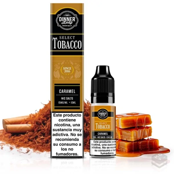 NICOTINE SALTS TOBACCO CARAMEL DINNER LADY 10ML VAPE