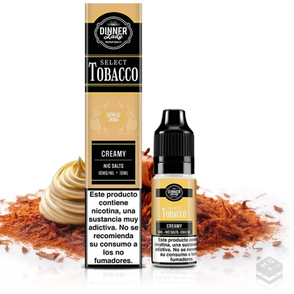 NICOTINE SALTS TOBACCO CREAMY DINNER LADY 10ML VAPE