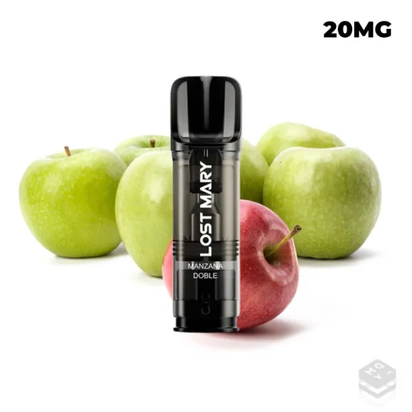 2 x DOUBLE APPLE LOST MARY TAPPO PRE-FILLED CARTRIDGES 2x2ML