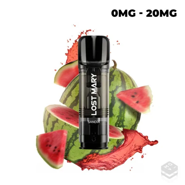 2 x CARTUCHOS PRECARGADOS WATERMELON LOST MARY TAPPO 2x2ML