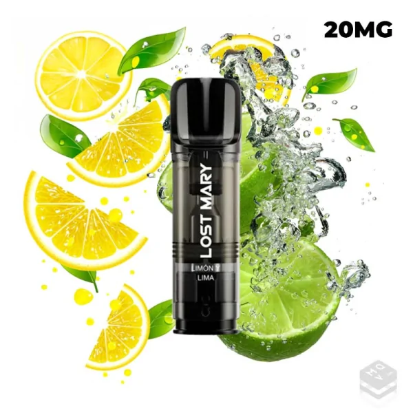 2 x LEMON LIME LOST MARY TAPPO PRE-FILLED CARTRIDGES 2x2ML