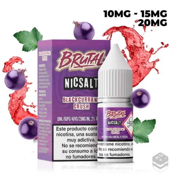 BLACKCURRANT CRUSH BRUTAL DRINKS NIC SALTS JUST JUICE 10ML VAPE