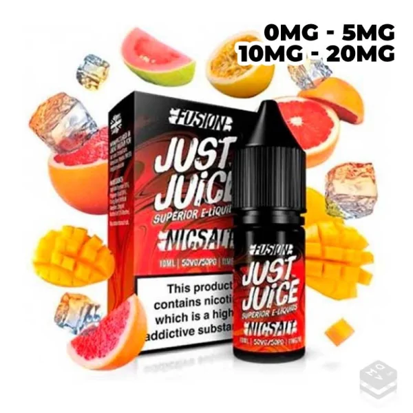 FUSION BLOOD ORANGE MANGO ON ICE JUST JUICE SALT 10ML VAPE